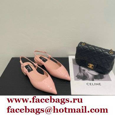 Chanel Open Shoes G38731 Patent Pink 2022