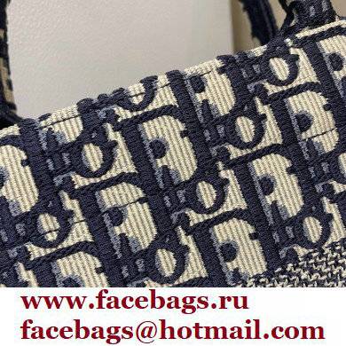 DiorBlue Oblique Jacquard Small Book Tote BAG 2022