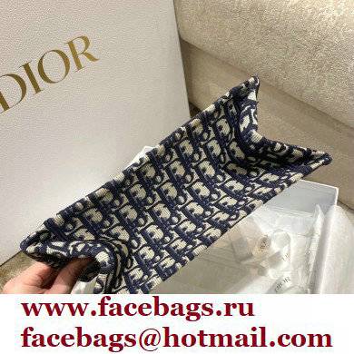 DiorBlue Oblique Jacquard Small Book Tote BAG 2022