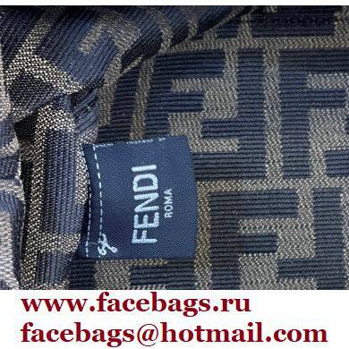 Fendi First Medium Suede Bag Gray with Karligraphy Embroidery 2022