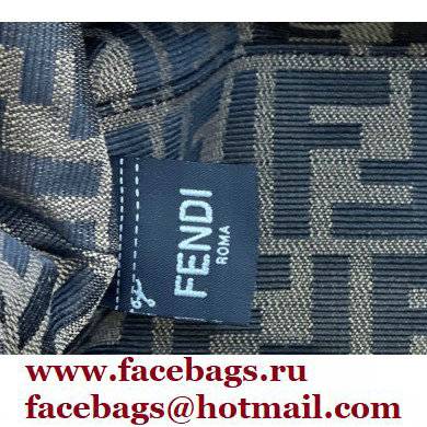 Fendi First Small Suede Bag Gray with Karligraphy Embroidery 2022