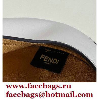 Fendi leather Cookie Mini Hobo Bag White 2022