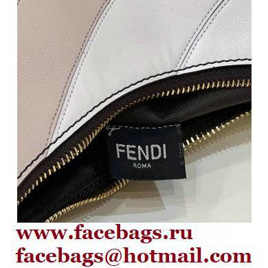 Fendi leather Fendigraphy Small Hobo Bag with beige and brown inlay 2022