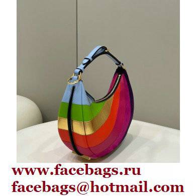 Fendi leather Fendigraphy Small Hobo Bag with multicolor inlay 2022