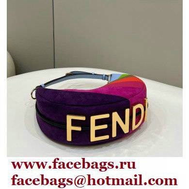 Fendi leather Fendigraphy Small Hobo Bag with multicolor inlay 2022