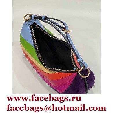 Fendi leather Fendigraphy Small Hobo Bag with multicolor inlay 2022