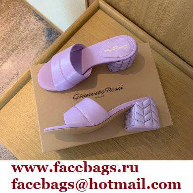 Gianvito Rossi Heel 6cm FLOREA Mules Lavender 2022