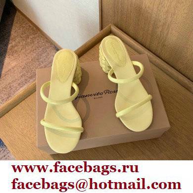 Gianvito Rossi Heel 6cm FLOREA Slip-on Mules Yellow 2022