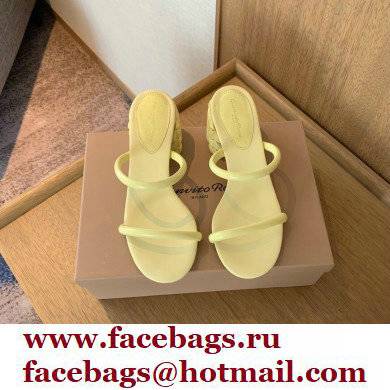 Gianvito Rossi Heel 6cm FLOREA Slip-on Mules Yellow 2022