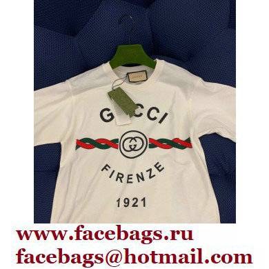 Gucci Cotton jersey 'Gucci Firenze 1921' T-shirt white 2022