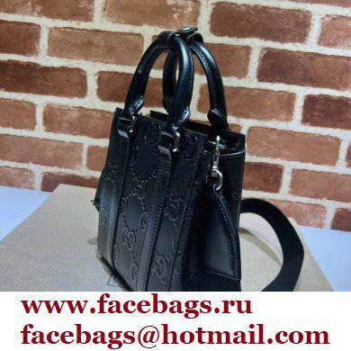 Gucci GG embossed mini tote bag 696010 Black 2022