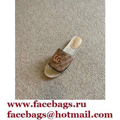 Gucci GG matelasse Canvas Espadrilles Slides 2022