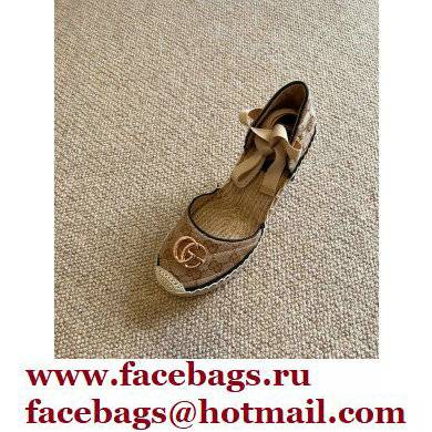 Gucci GG matelasse Canvas Platform 10cm Espadrilles 2022