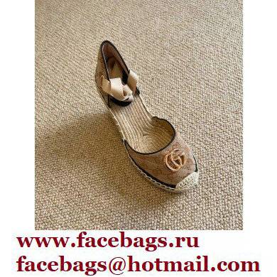 Gucci GG matelasse Canvas Platform 10cm Espadrilles 2022