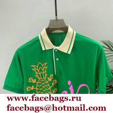 Gucci Pineapple polo shirt green 2022