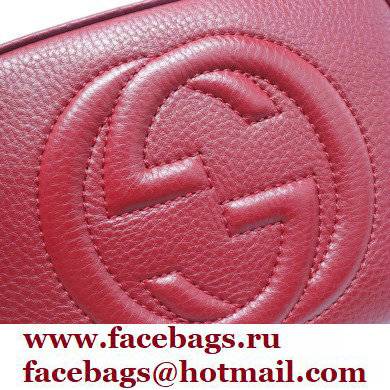 Gucci Soho Small Leather Disco Bag 308364 Dark Red