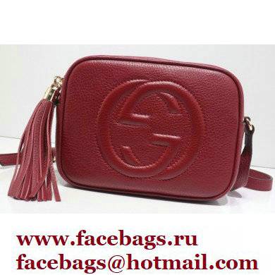 Gucci Soho Small Leather Disco Bag 308364 Dark Red