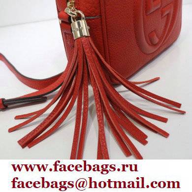 Gucci Soho Small Leather Disco Bag 308364 Orange Red