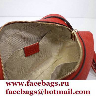 Gucci Soho Small Leather Disco Bag 308364 Orange Red