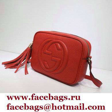 Gucci Soho Small Leather Disco Bag 308364 Orange Red