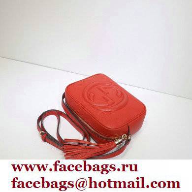 Gucci Soho Small Leather Disco Bag 308364 Orange Red