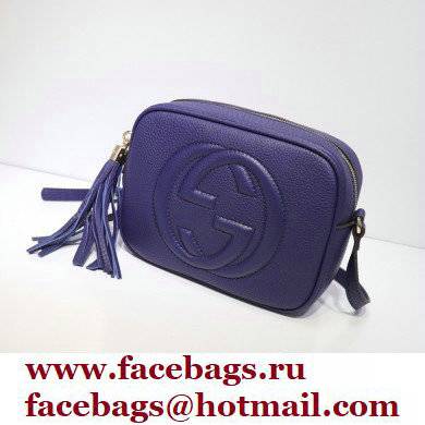 Gucci Soho Small Leather Disco Bag 308364 Royal Blue