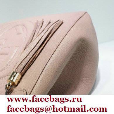 Gucci Soho Tassel Leather Shoulder Bag 282309 Nude Pink