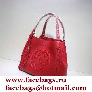 Gucci Soho Tassel Leather Shoulder Bag 282309 Red