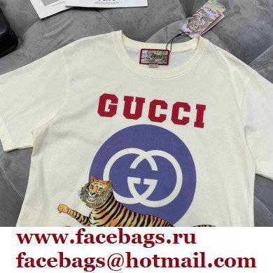 Gucci Tiger Interlocking G T-shirt WHITE 2022