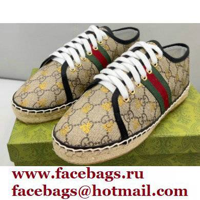 Gucci maxi GG Canvas Espadrilles Bee Beige with Web 2022