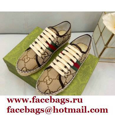 Gucci maxi GG Canvas Espadrilles Beige with Web 2022