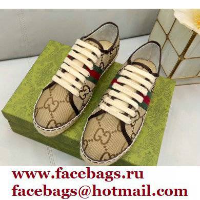 Gucci maxi GG Canvas Espadrilles Beige with Web 2022