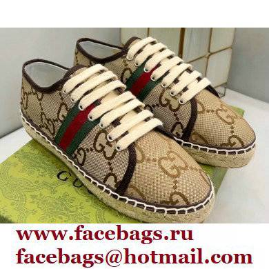 Gucci maxi GG Canvas Espadrilles Beige with Web 2022