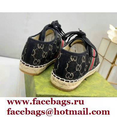 Gucci maxi GG Canvas Espadrilles Black with Web 2022