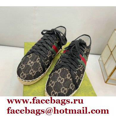 Gucci maxi GG Canvas Espadrilles Black with Web 2022