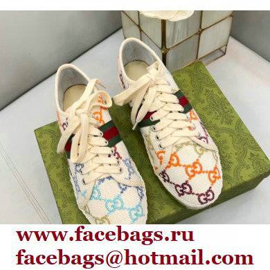 Gucci maxi GG Canvas Espadrilles Multicolor with Web 2022