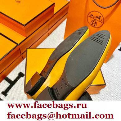 Hermes Leather royal Loafers Marron Glaise