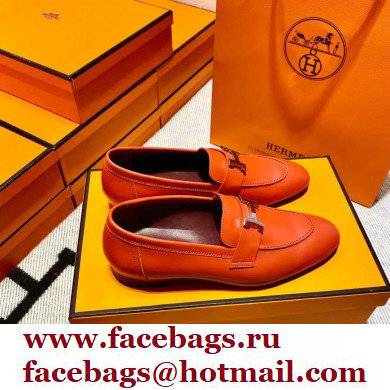 Hermes Leather royal Loafers red/burgundy