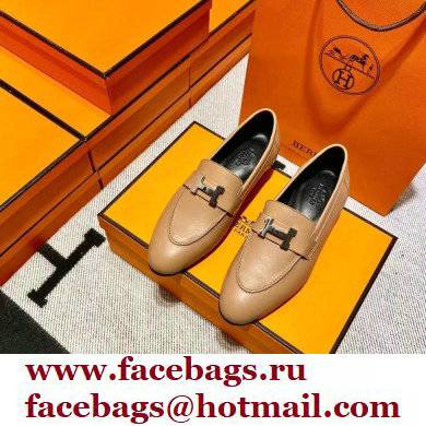 Hermes Leather royal Loafers tan