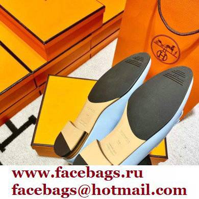 Hermes Leather royal Loafers with fringe Blue