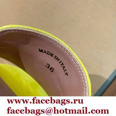 Loro Piana Heel 8cm Suede Goatskin Summer Charms Sandals Yellow