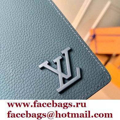 Louis Vuitton Aerogram leather Brazza Wallet Blue