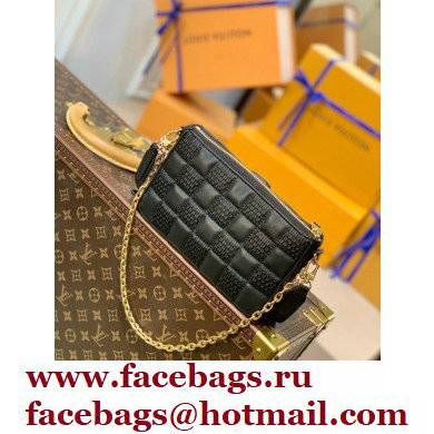 Louis Vuitton Damier Quilt lamb leather Pochette Troca Bag M59046 Black