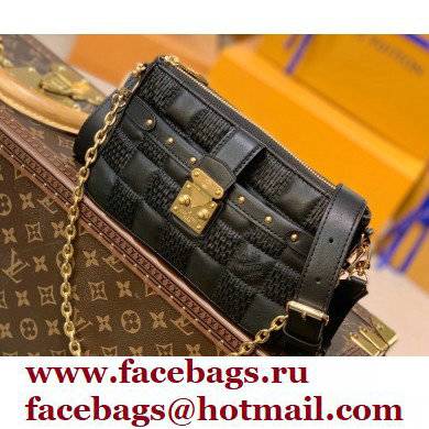 Louis Vuitton Damier Quilt lamb leather Pochette Troca Bag M59046 Black