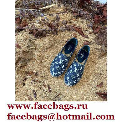 Louis Vuitton Monogram Denim Starboard Flat Espadrilles Blue 2022