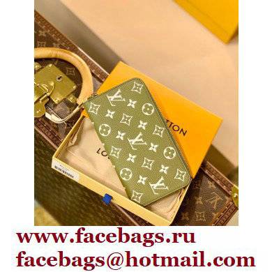 Louis Vuitton Monogram Empreinte Leather Zippy Wallet Spring in the City M81280 Khaki/Beige