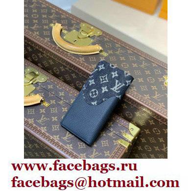 Louis Vuitton Monogram denim Brazza Wallet Black