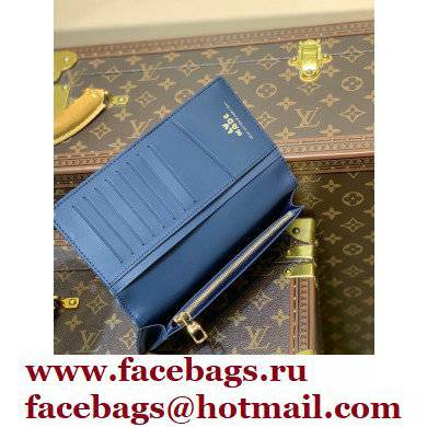 Louis Vuitton Monogram denim Brazza Wallet Blue