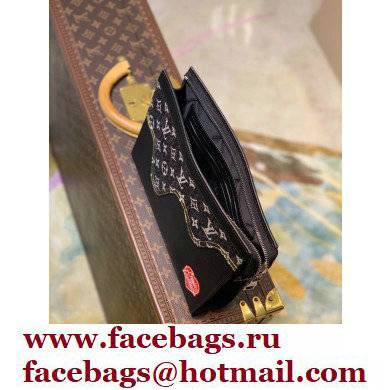 Louis Vuitton Monogram denim Pochette Voyage MM Bag Black - Click Image to Close
