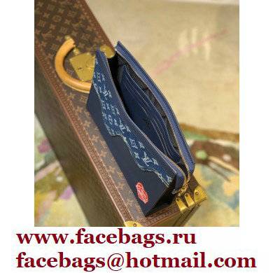 Louis Vuitton Monogram denim Pochette Voyage MM Bag M45961 Blue